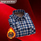 Men’s Lined Button-Down Plaid Shirt