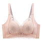 Women's Breathable Wire-Free Lace Minimizer Bra