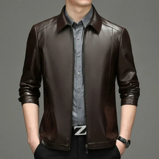 Men's Casual PU Leather Jacket