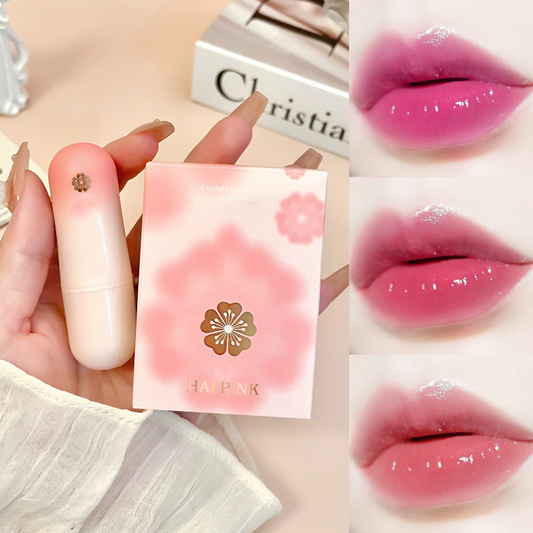 ❣️Buy 1 Get 1 Free❣️Flower Clear Jelly Lipstick With Temperature Change Color