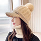 Rabbit Fur Blend Warm Knitted Hat and Neck Gaiter Set
