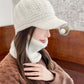 Rabbit Fur Blend Warm Knitted Hat and Neck Gaiter Set
