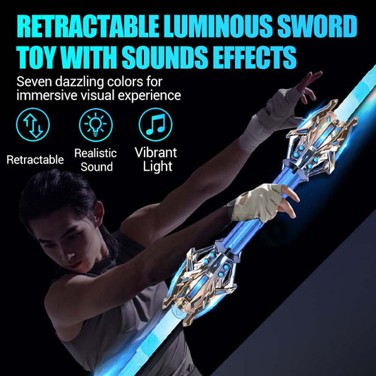 Retractable Luminous Sword Toy With Sounds Effects