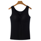 Women’s Thermal Front-Button Tank Top With Built-In Bra