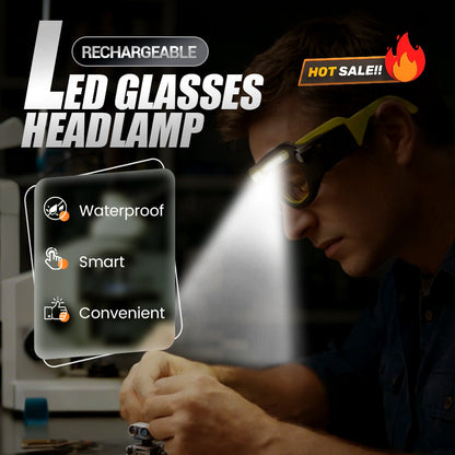 📢📢50% OFF !!✨Rechargeable LED Glasses Headlamp