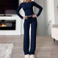 👚 50% OFF NOW! 💎Women's Casual 2-Piece Set – Slim Top & Straight-Leg Pants, Soft Stretch Fabric ✨