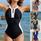 💖LAST DAY SALE 50% OFF💕Full Coverage Retro Color Block Slimming Swimwear