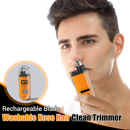 ✨2026 New Upgrade✨Rechargeable Blade Washable Nose Hair Clean Trimmer