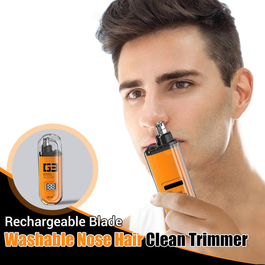 ✨2026 New Upgrade✨Rechargeable Blade Washable Nose Hair Clean Trimmer