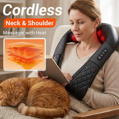 🔥Cordless Neck & Shoulder Massager with Heat