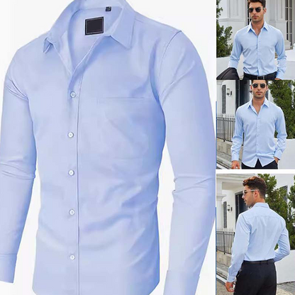 🎁2026 New Arrivals 50% OFF💥Solid-Color Long-Sleeve Shirt