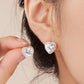 Heart-Shaped Crystal Necklace & Earring Set