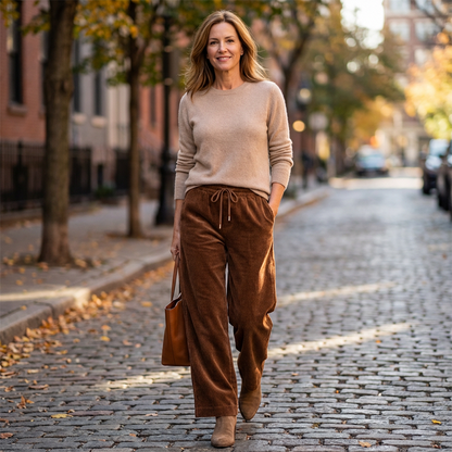 ⏳Time-Limited Special⏰Casual Loose Fit Corduroy Trousers for Women