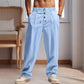👖50% OFF!✨Men's Casual Drawstring Pants – Breathable Linen, Loose Fit & Decorative Buttons for Everyday 🍂