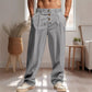👖50% OFF!✨Men's Casual Drawstring Pants – Breathable Linen, Loose Fit & Decorative Buttons for Everyday 🍂