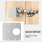 🚪 50% OFF🔧 Hinge Repair Plate – Fix Loose Cabinet Doors Fast, No Replacement – Stainless Steel & Dual-Sided 🛠️