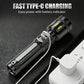 Multifunctional Zoom LED Flashlight with Power Display – 500m Range, USB-C & 4 Lighting Modes
