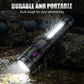 Multifunctional Zoom LED Flashlight with Power Display – 500m Range, USB-C & 4 Lighting Modes