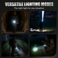 Multifunctional Zoom LED Flashlight with Power Display – 500m Range, USB-C & 4 Lighting Modes