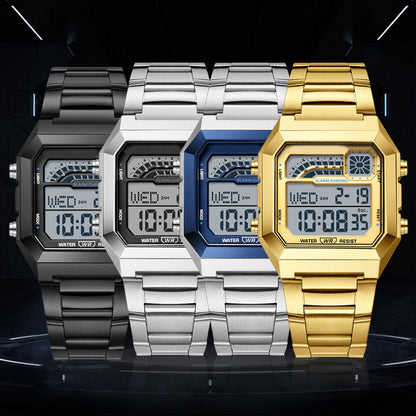 🔥Hot Sale Deals-Digital Watch with Square Display & Luminous Backlight ⌚