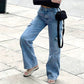 Women's Wide-Leg Denim Cargo Jeans