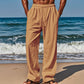 👖50% OFF!✨Men's Breathable Linen Trousers – Loose Fit, Drawstring Waist, Functional Pockets 🌿