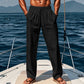👖50% OFF!✨Men's Breathable Linen Trousers – Loose Fit, Drawstring Waist, Functional Pockets 🌿