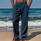👖50% OFF!✨Men's Breathable Linen Trousers – Loose Fit, Drawstring Waist, Functional Pockets 🌿