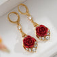 🌹Buy 1 Get 1 Free🌹Elegant Red Rose Drop Earrings