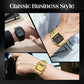 ⌚ 50% OFF! 💥 Retro Style Square Face Multifunction Watch – Dual Display, Zinc Alloy, Stainless Steel ✨