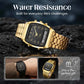 ⌚ 50% OFF! 💥 Retro Style Square Face Multifunction Watch – Dual Display, Zinc Alloy, Stainless Steel ✨