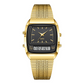 ⌚ 50% OFF! 💥 Retro Style Square Face Multifunction Watch – Dual Display, Zinc Alloy, Stainless Steel ✨
