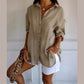 🌸2026 New Arrival⏰Classic Pleated Textured Single-Breasted Lapel Shirt for Women
