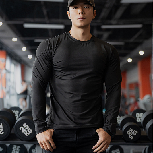 Men's Long Sleeve Quick-Dry Athletic Shirts