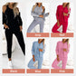 Women's Casual 3-Piece Set - Jacket, Tank Top & Pants
