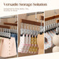 🏵️360° Swivel Multi-Hook Wardrobe Organizer-10 Clips