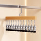 🏵️360° Swivel Multi-Hook Wardrobe Organizer-10 Clips