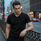 Unisex Classic V-Neck Cotton Short Sleeve T-Shirt
