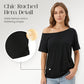 ✨New Arrival👕Women's Off-Shoulder Loose Fit Top 2-Piece Set