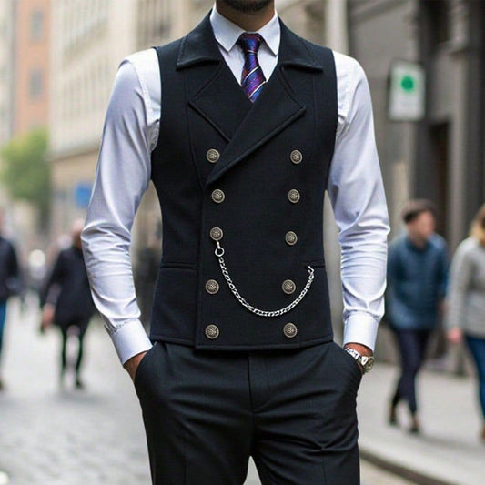 😎Men's Casual Retro Slim Fit Dress Vests for Suit or Tuxedo🤎🖤