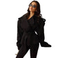 💫Free Shipping💫Long Sleeve Wrap Jacket with Wide Lapel