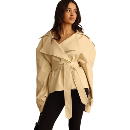 💫Free Shipping💫Long Sleeve Wrap Jacket with Wide Lapel