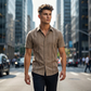 Men's Casual Short Sleeve Button-Down Shirt