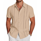 Men's Casual Short Sleeve Button-Down Shirt