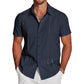 Men's Casual Short Sleeve Button-Down Shirt