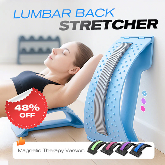 🔥 50% OFF🧘‍♂️Magnetic Lumbar Stretcher – Acupressure Massage, Portable Design & Relieves Back Pain ✨