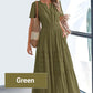 Women's Boho Chic Smocked Waist Maxi Dress
