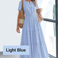 Women's Boho Chic Smocked Waist Maxi Dress