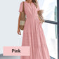 Women's Boho Chic Smocked Waist Maxi Dress