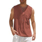 Men's Casual Sleeveless Lace-Up Tank Top